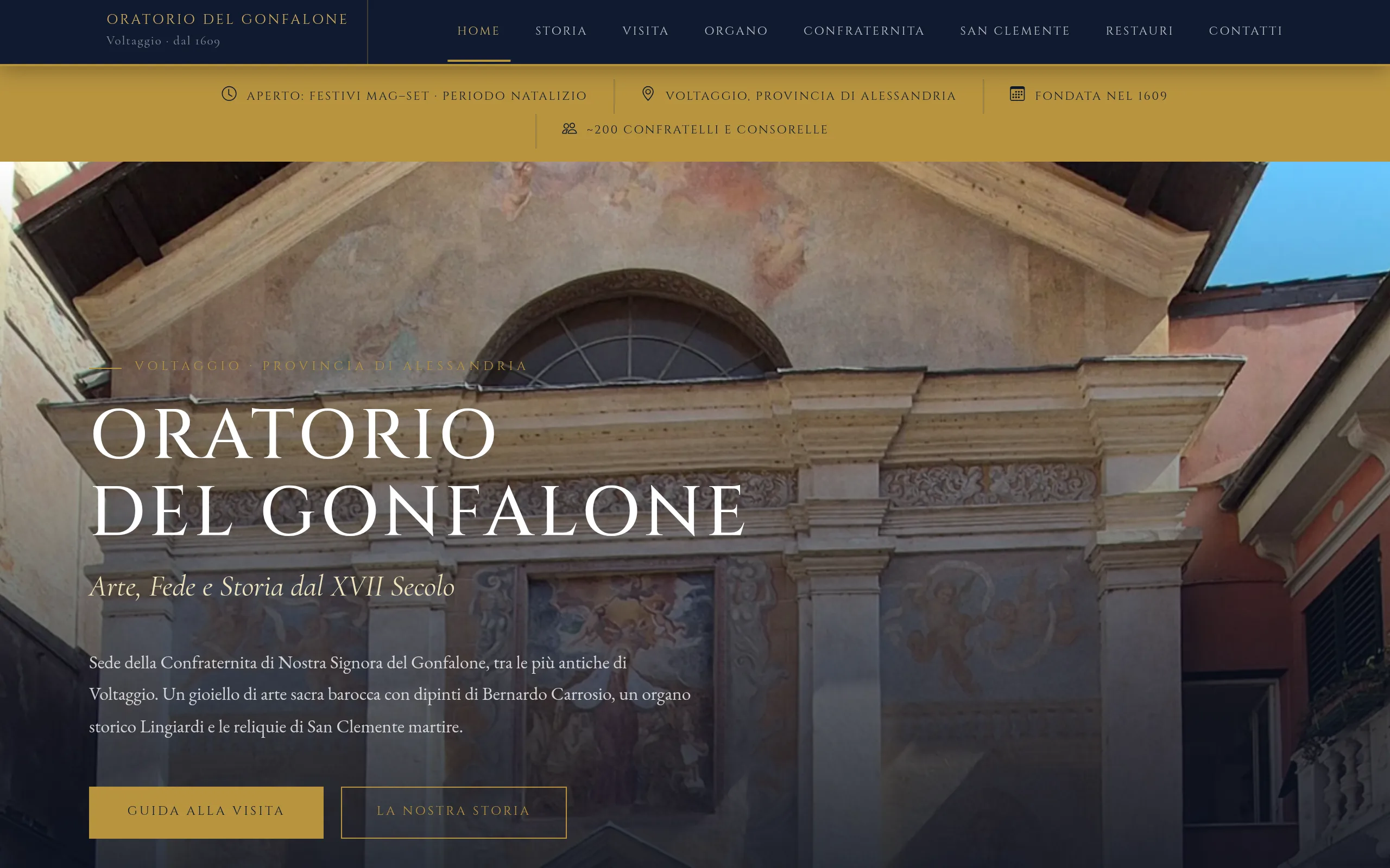 Oratorio del Gonfalone Voltaggio - Confraternita di Nostra Signora del Gonfalone