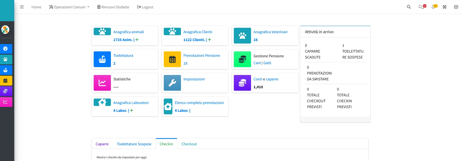 Vacanze Canegatto - Gestionale custom PHP